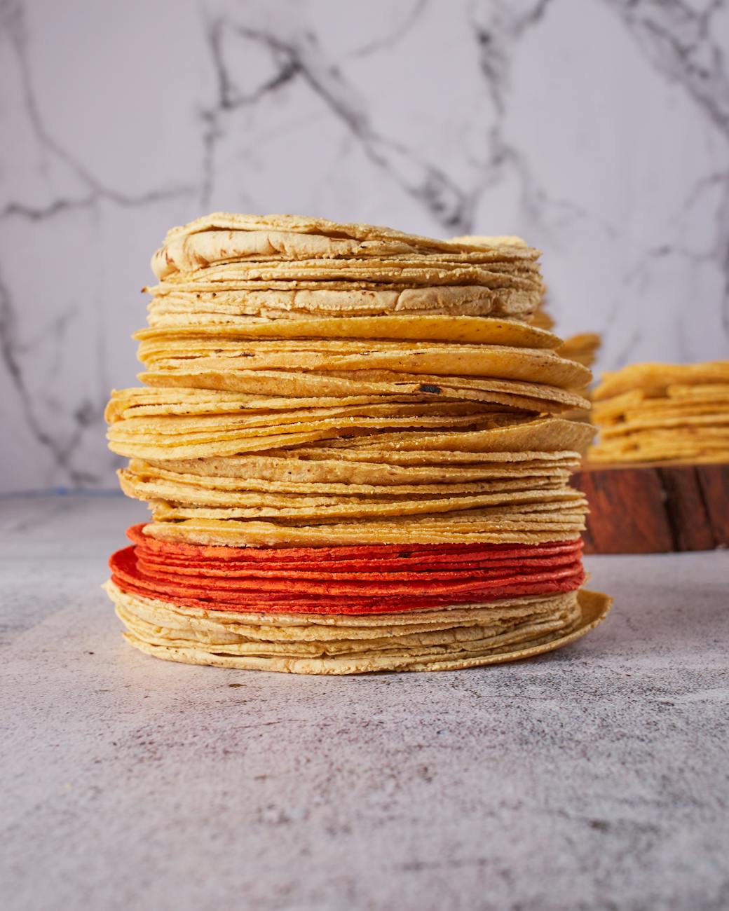 corn tortillas in close up shot
