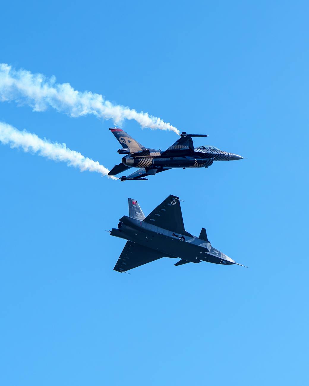 military airplanes on the sky