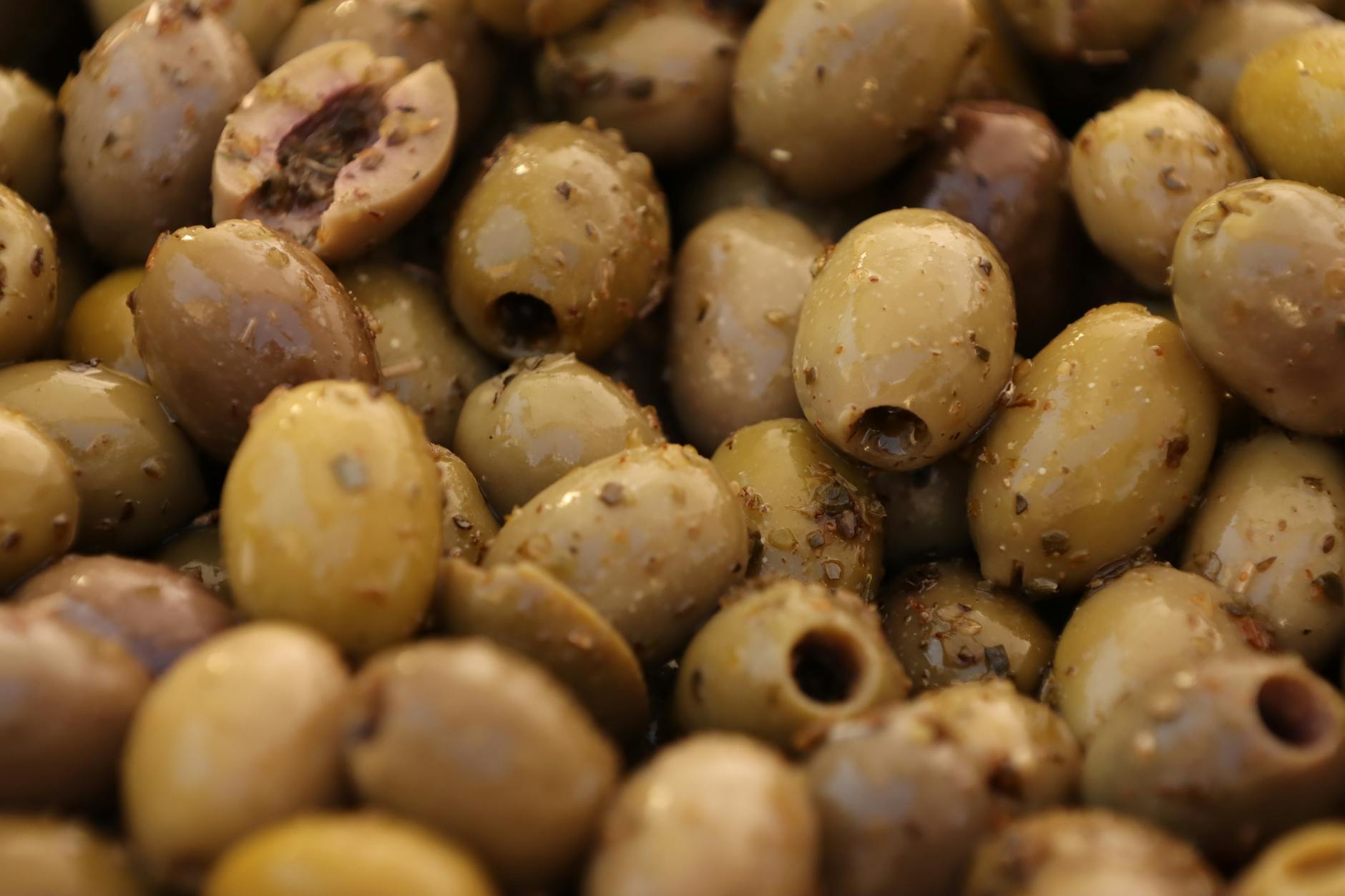 green olives in spices