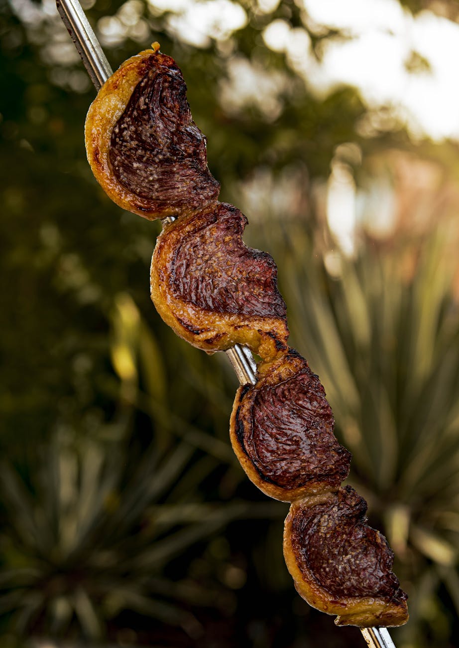 grilled brazilian picanha skewers outdoors