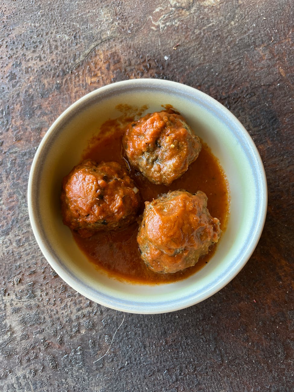 delicious homemade meatballs in tomato sauce
