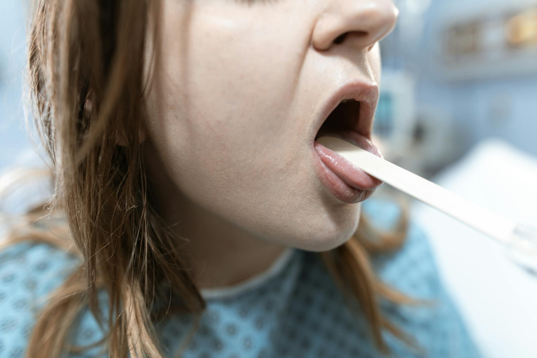 close up photo sample being taken from a patient