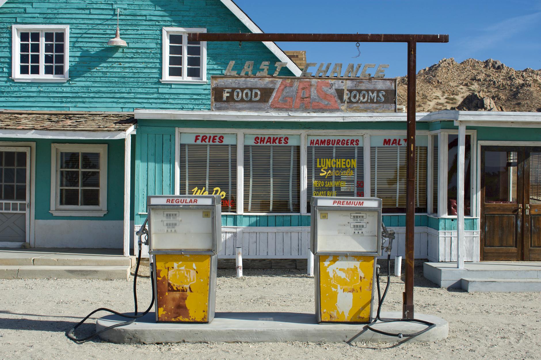 an old gasoline station