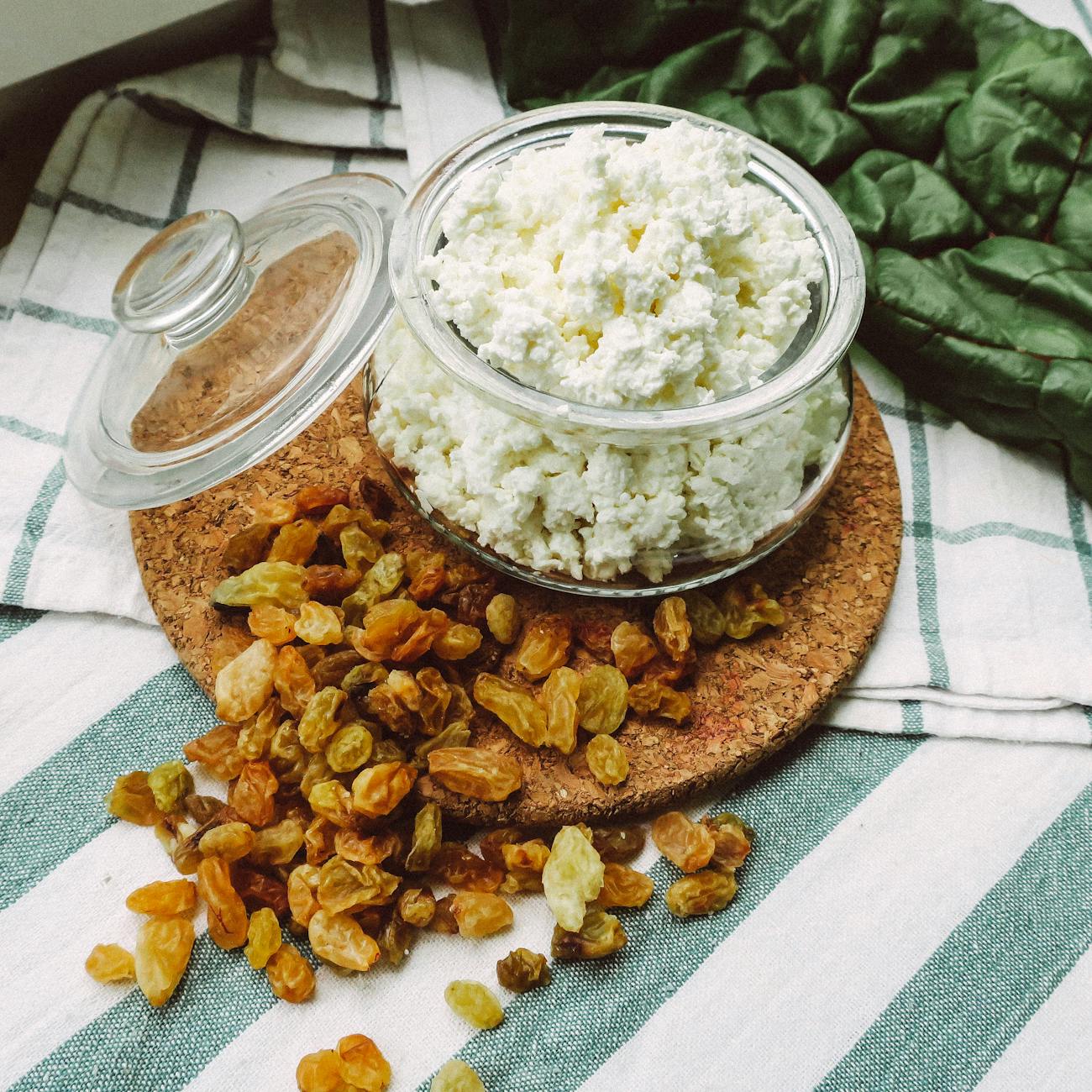 food in glass jar