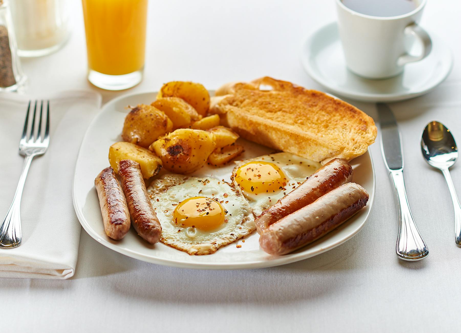 cooked food on the plate